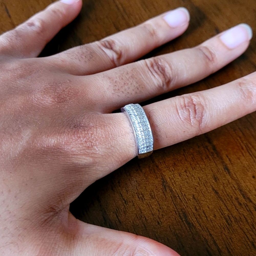 Three Row Diamond Ring